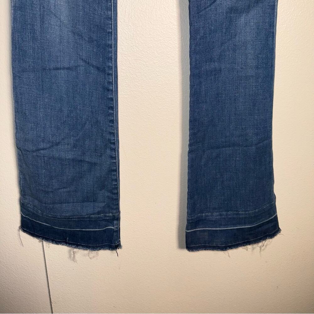 FRAME 70s style designer exposed pocket raw distressed hem flare denim jeans 27 - Picture 3 of 7